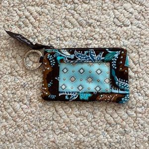 Vera Bradley Zip ID case- Java Blue